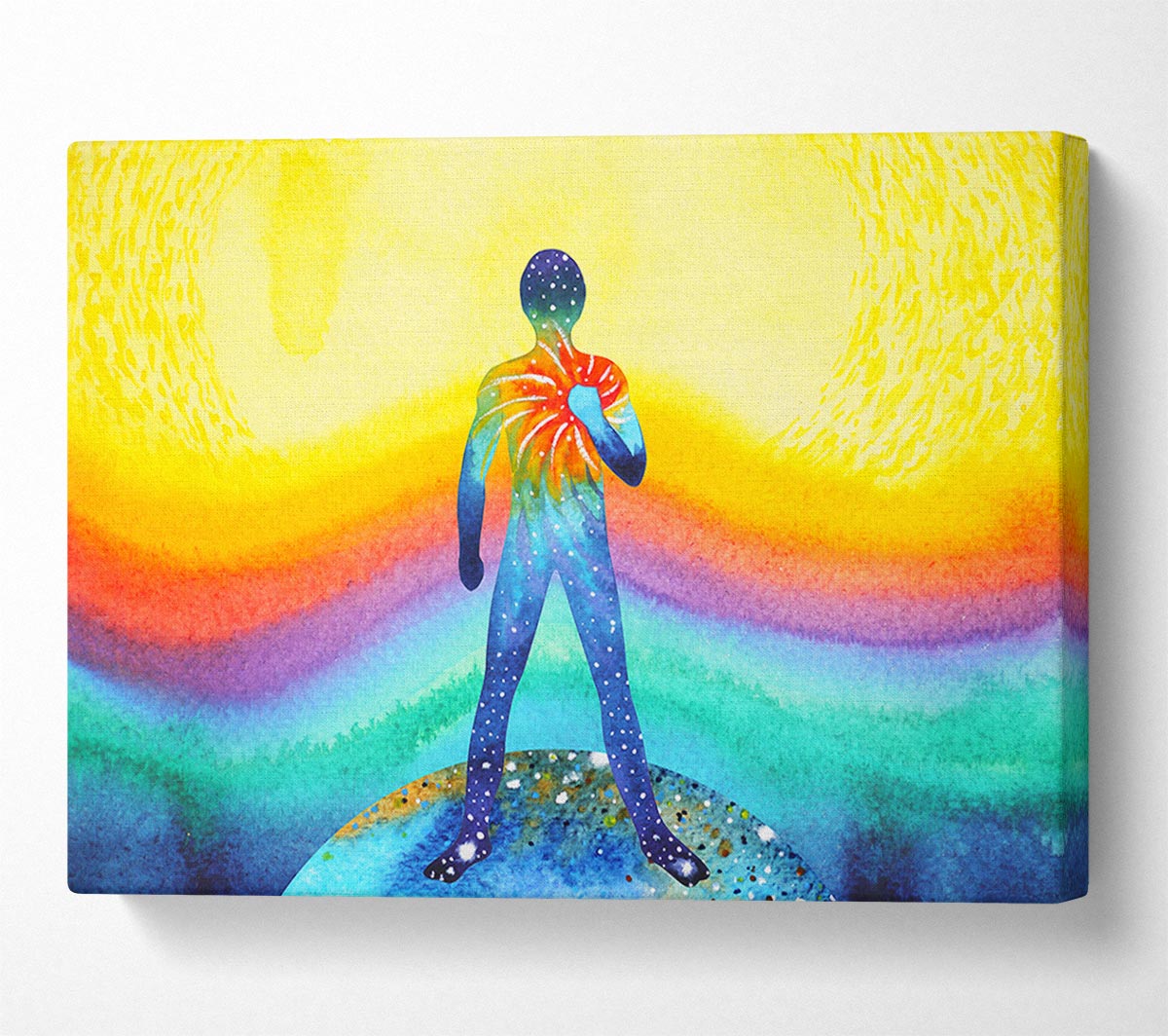 Stronger heart watercolour Canvas Wall Art