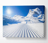 Straight lines in the snow Canvas Wall Art