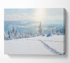 heavy snow on the plane Canvas Wall Art