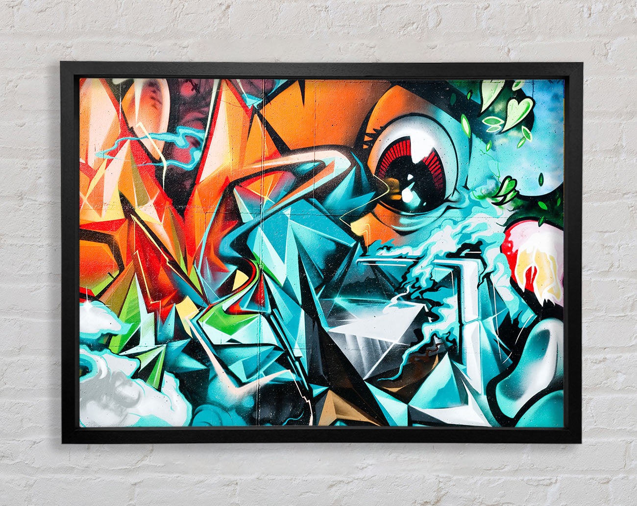 Awesome Graffiti art in space Framed Wall Art