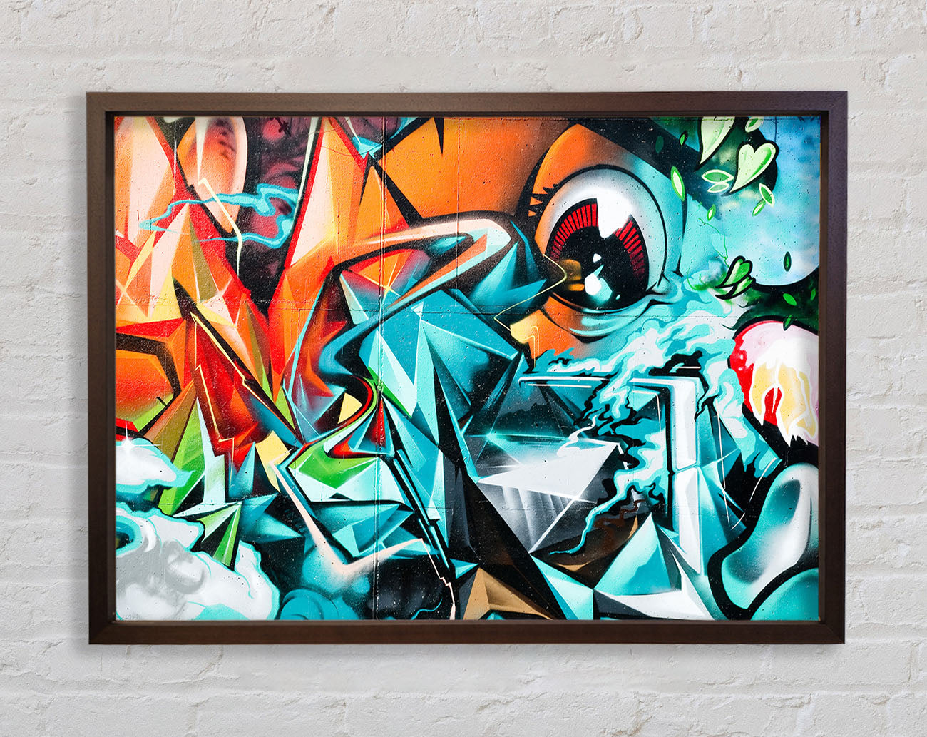 Awesome Graffiti art in space Framed Wall Art