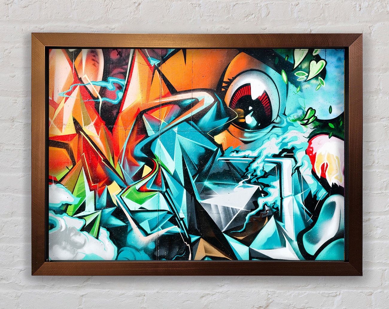 Awesome Graffiti art in space Framed Wall Art