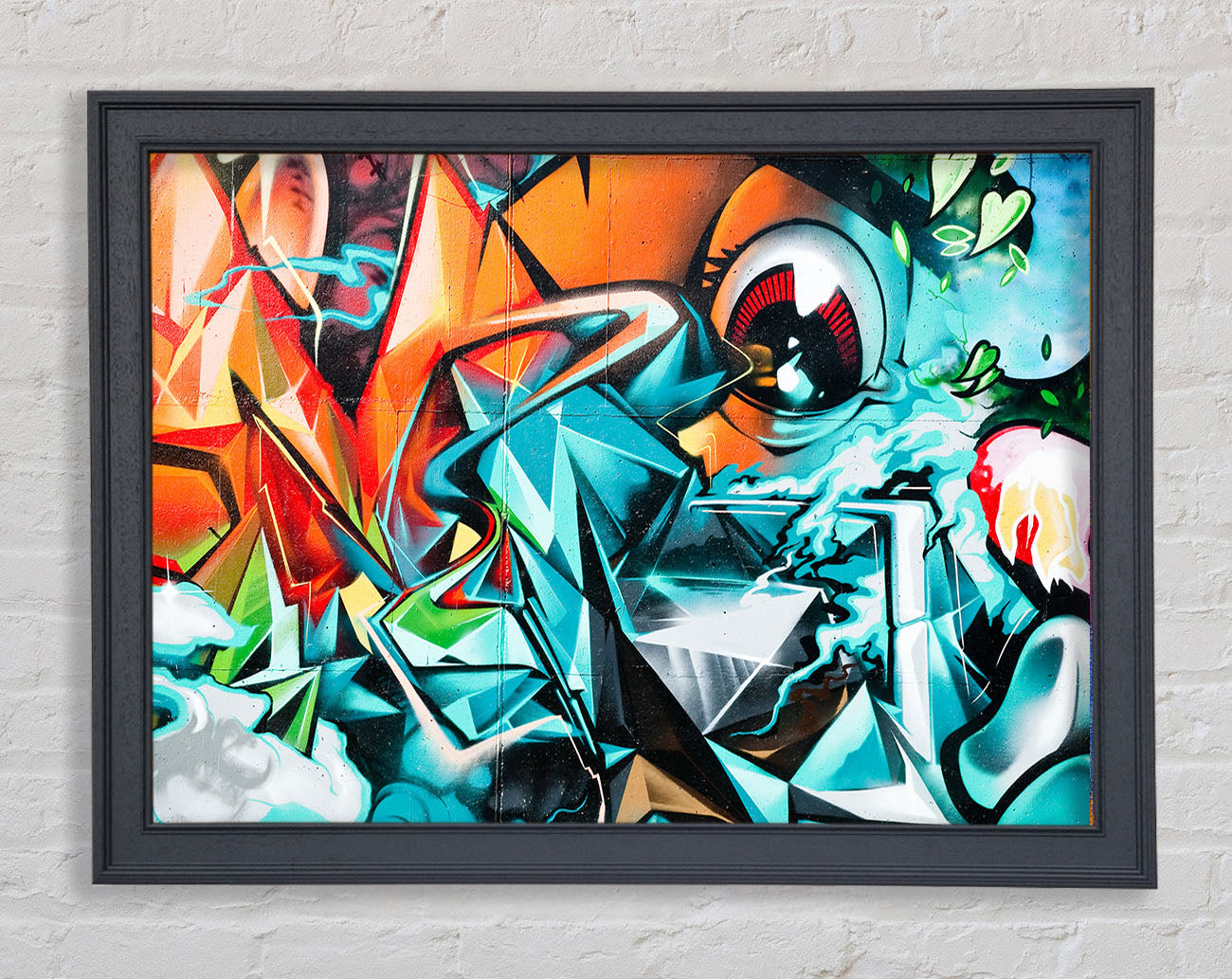 Awesome Graffiti art in space Framed Wall Art