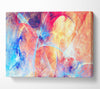 Swirls of blue and peach Canvas Wall Art
