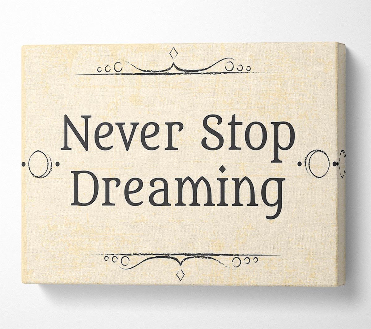 Never stop dreaming Canvas Wall Art