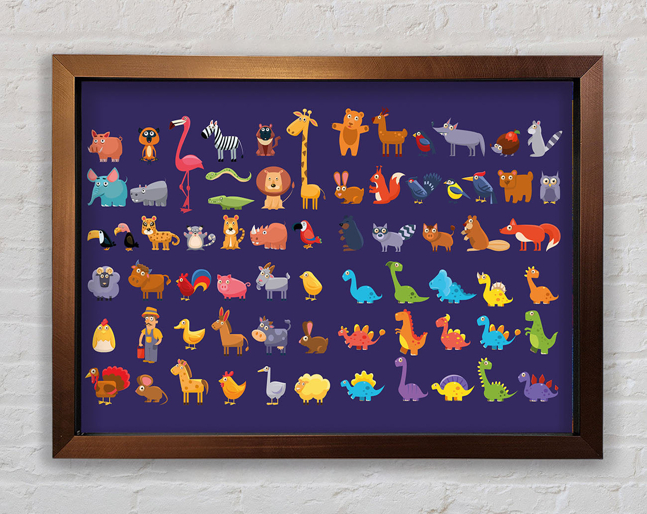 Collection of kids cartoons Framed Wall Art