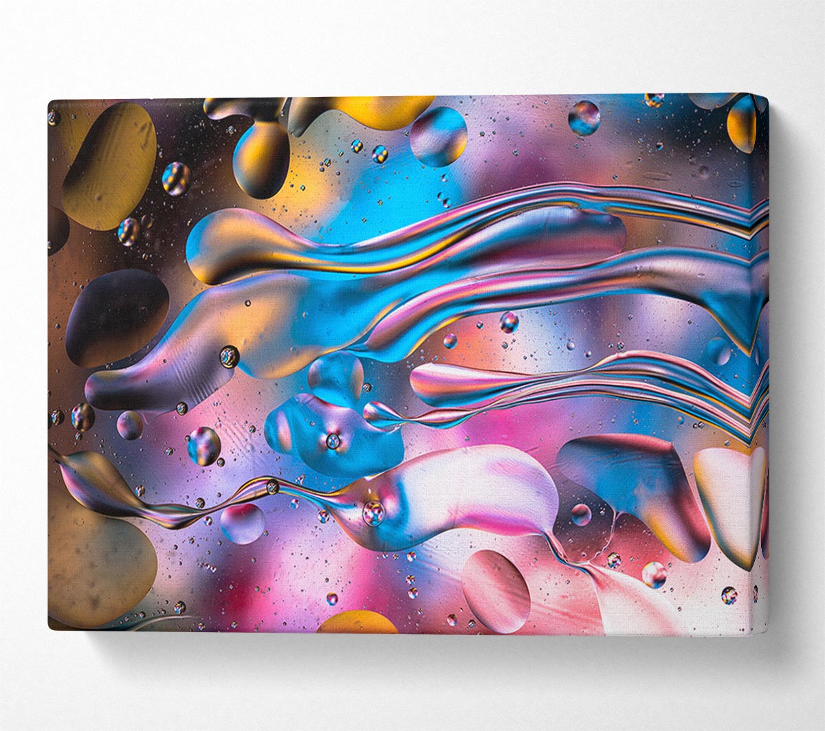 Colour through the water droplets Canvas Wall Art