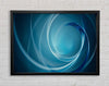 Blue circles and flows Framed Wall Art