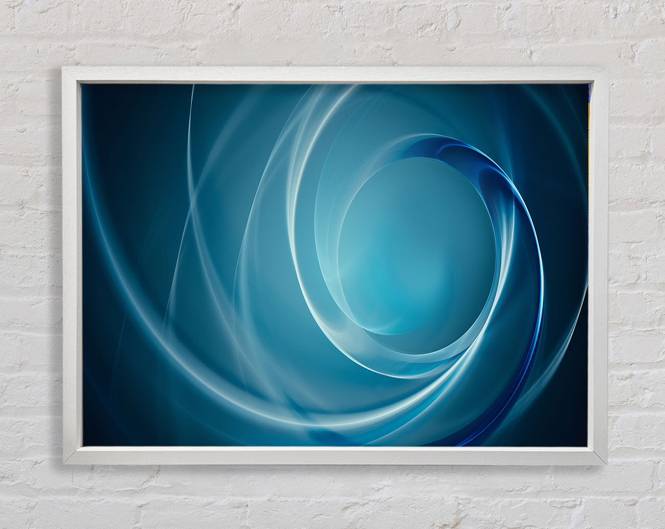 Blue circles and flows Framed Wall Art