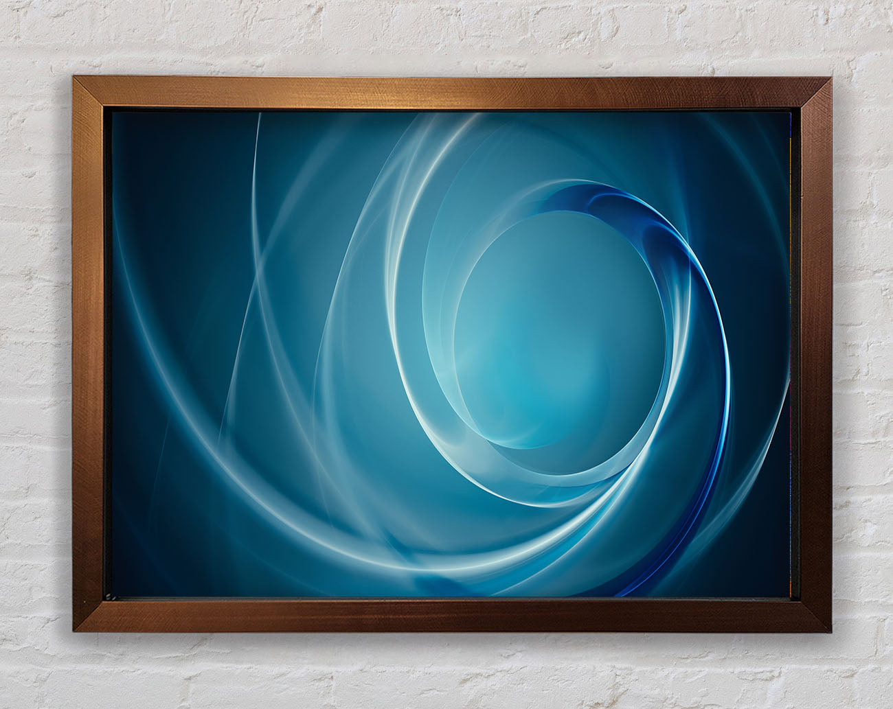 Blue circles and flows Framed Wall Art