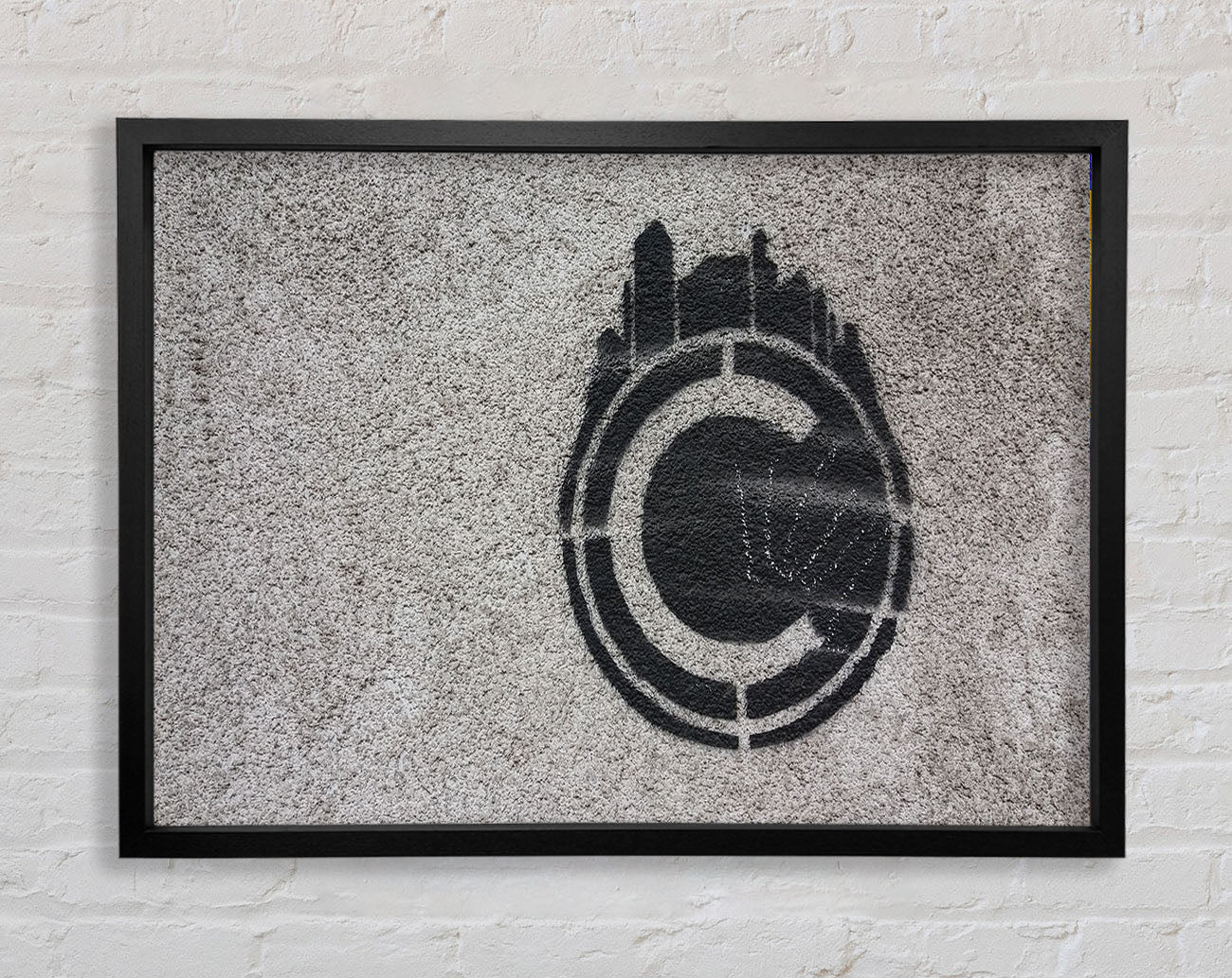 Circle spray shapes Framed Wall Art