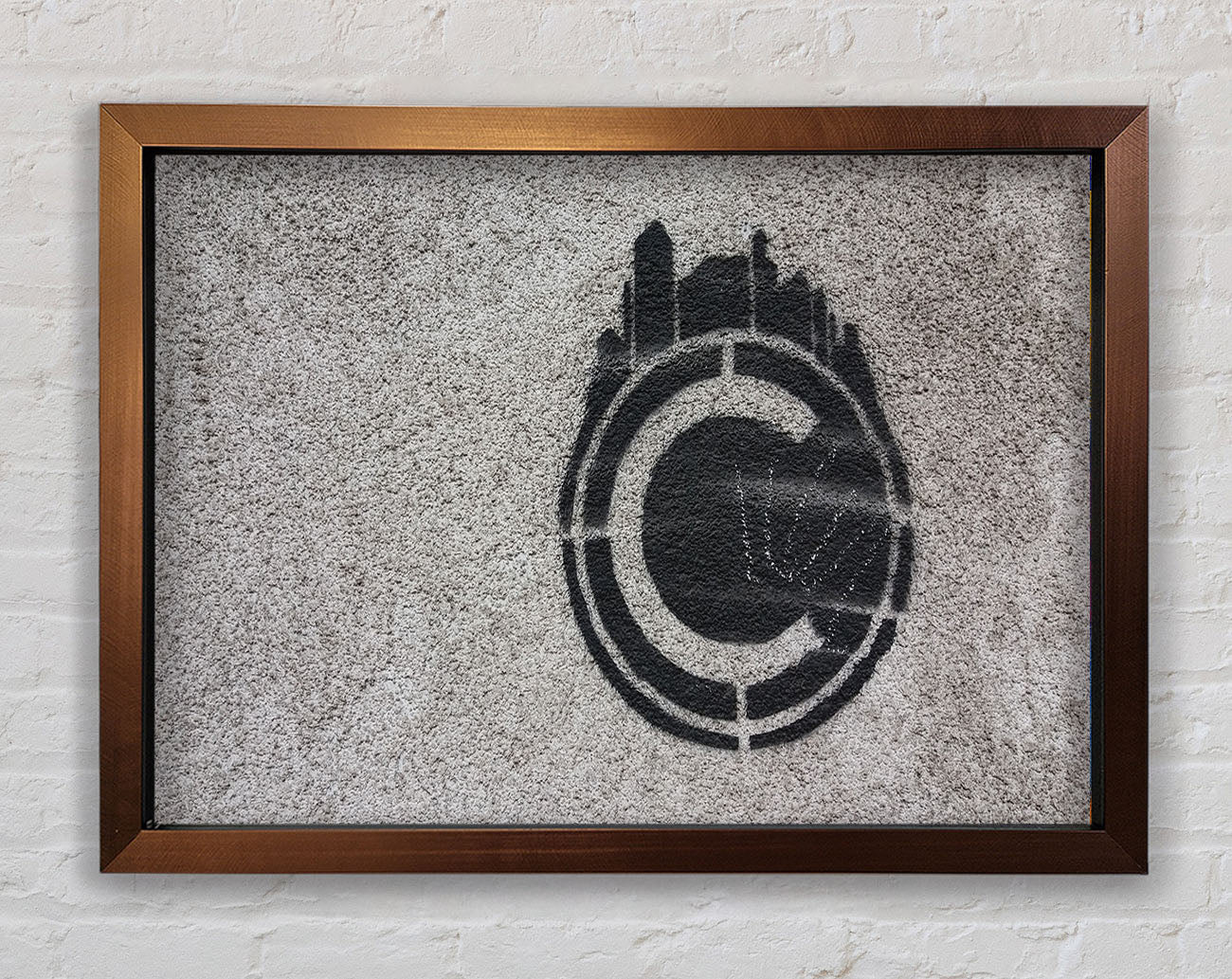 Circle spray shapes Framed Wall Art