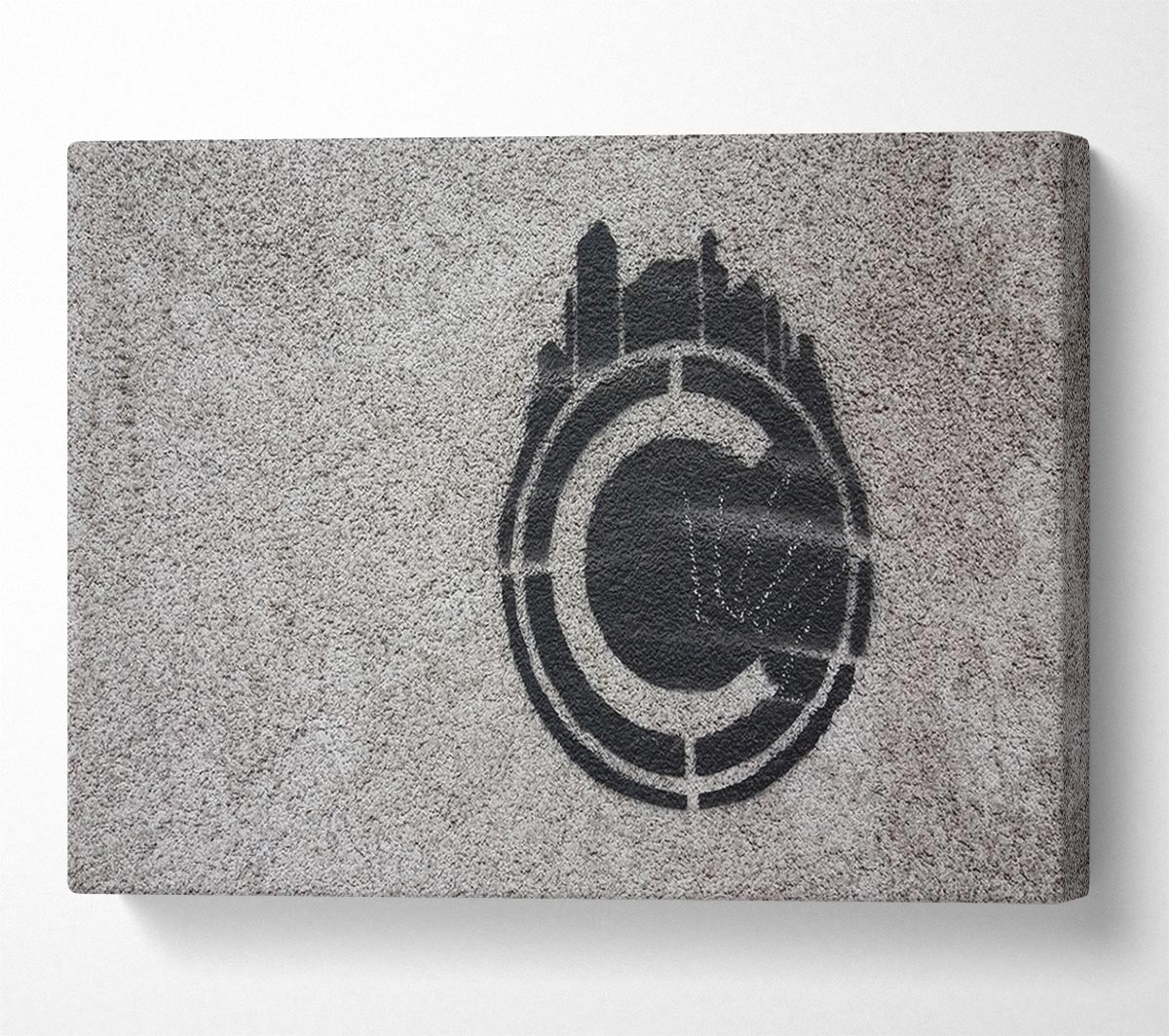 Circle spray shapes Canvas Wall Art