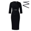 Fashion Large Lapel Waist-tight OL Dress