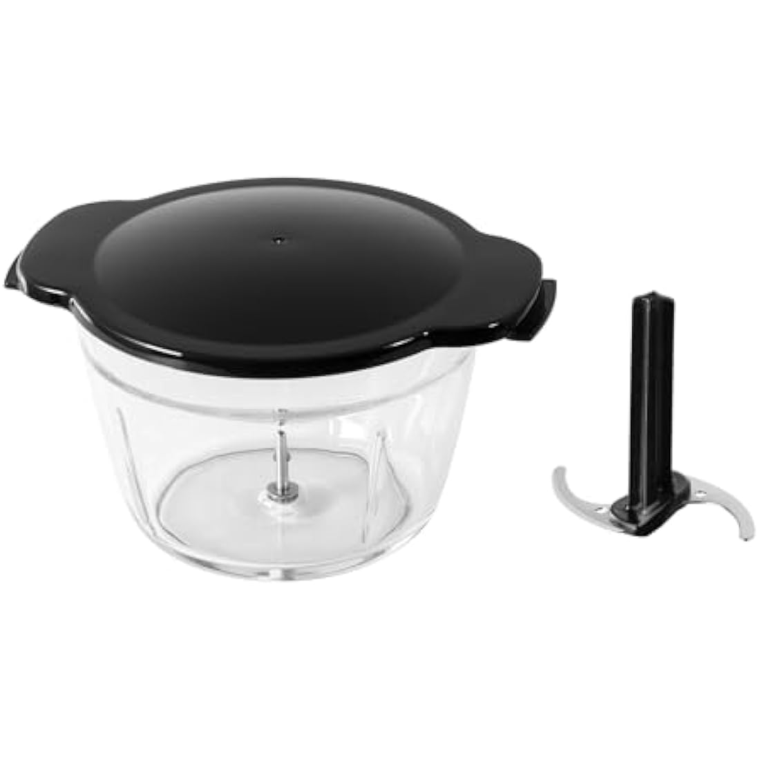 Russell Hobbs Food Processor [Mini Chopper] Electric Dicer (For Vegetables, Fruit, Meat, Garlic, Onion, 1L Bowl, Dishwasher Safe, 2 Speeds,Stainless Steel Blades, 350 peak power) Matte Charcoal 27131