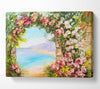 Floral View Of The Cove Watercolour Canvas Wall Art