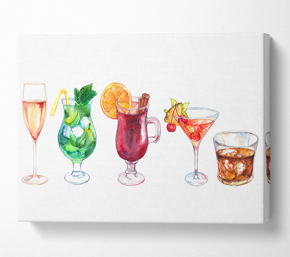 Cocktails Of Summer Canvas Wall Art