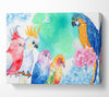 Array Of Watercolour Parrots Canvas Wall Art