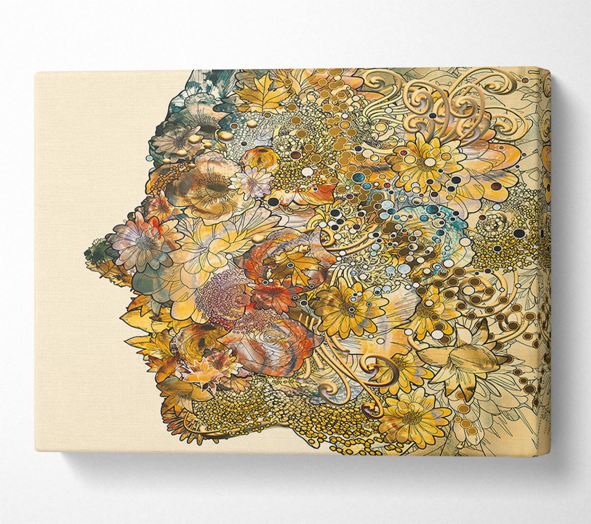 Floral Face Canvas Wall Art