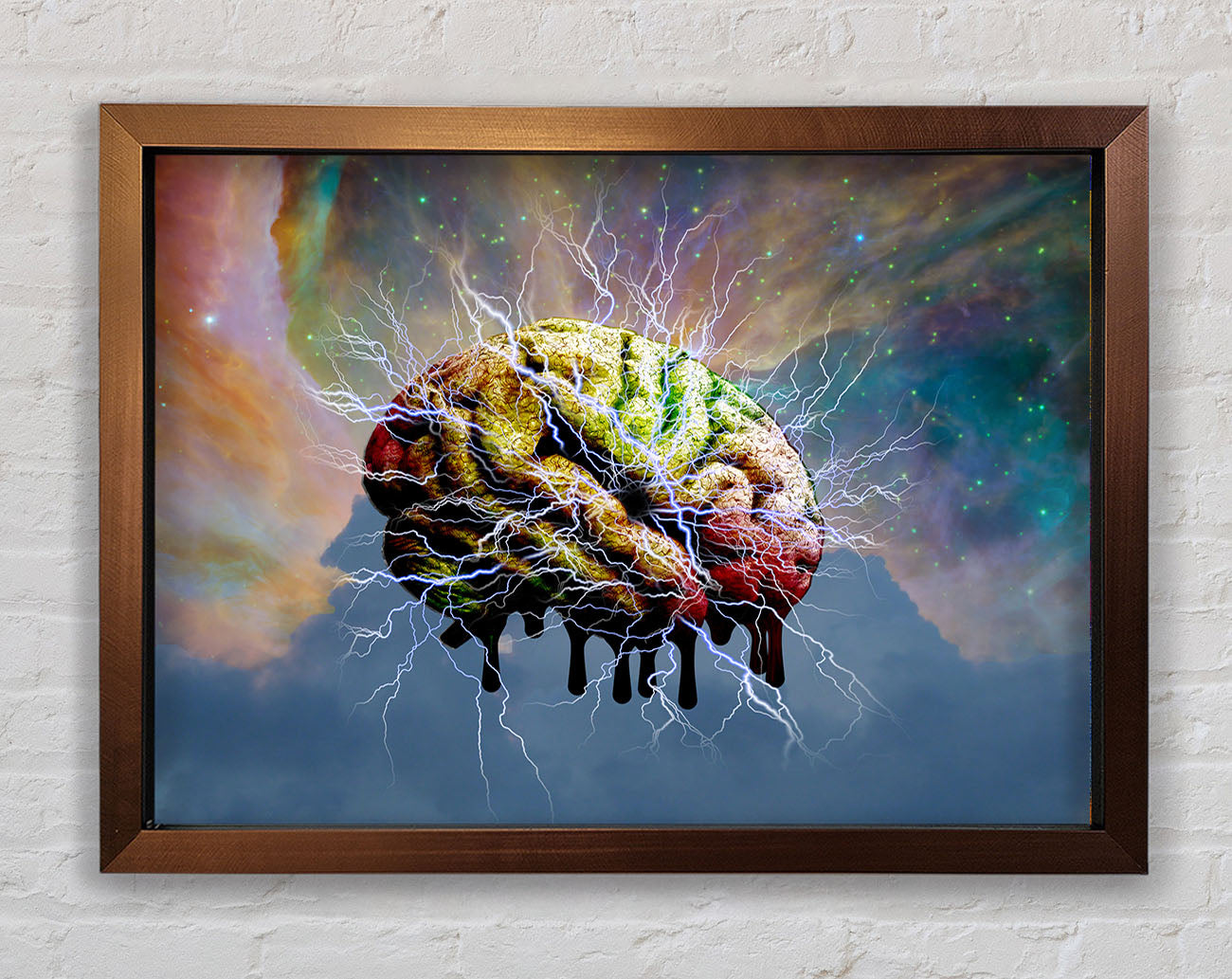 Brain Electricity Framed Wall Art