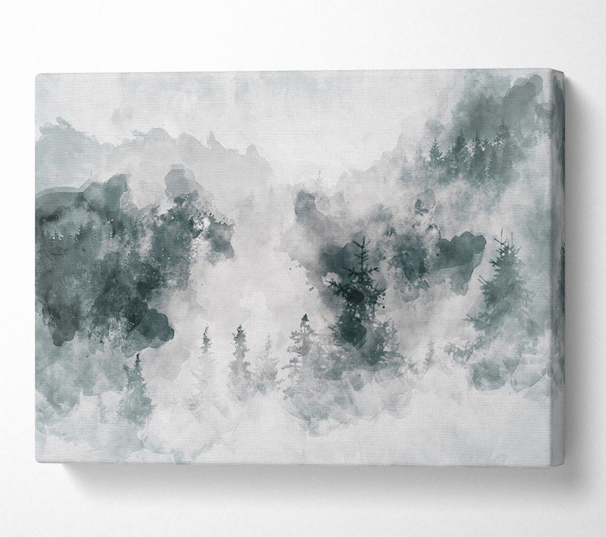 Watercolour Grey Forest Canvas Wall Art