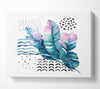 Green Leaves And Shapes Canvas Wall Art
