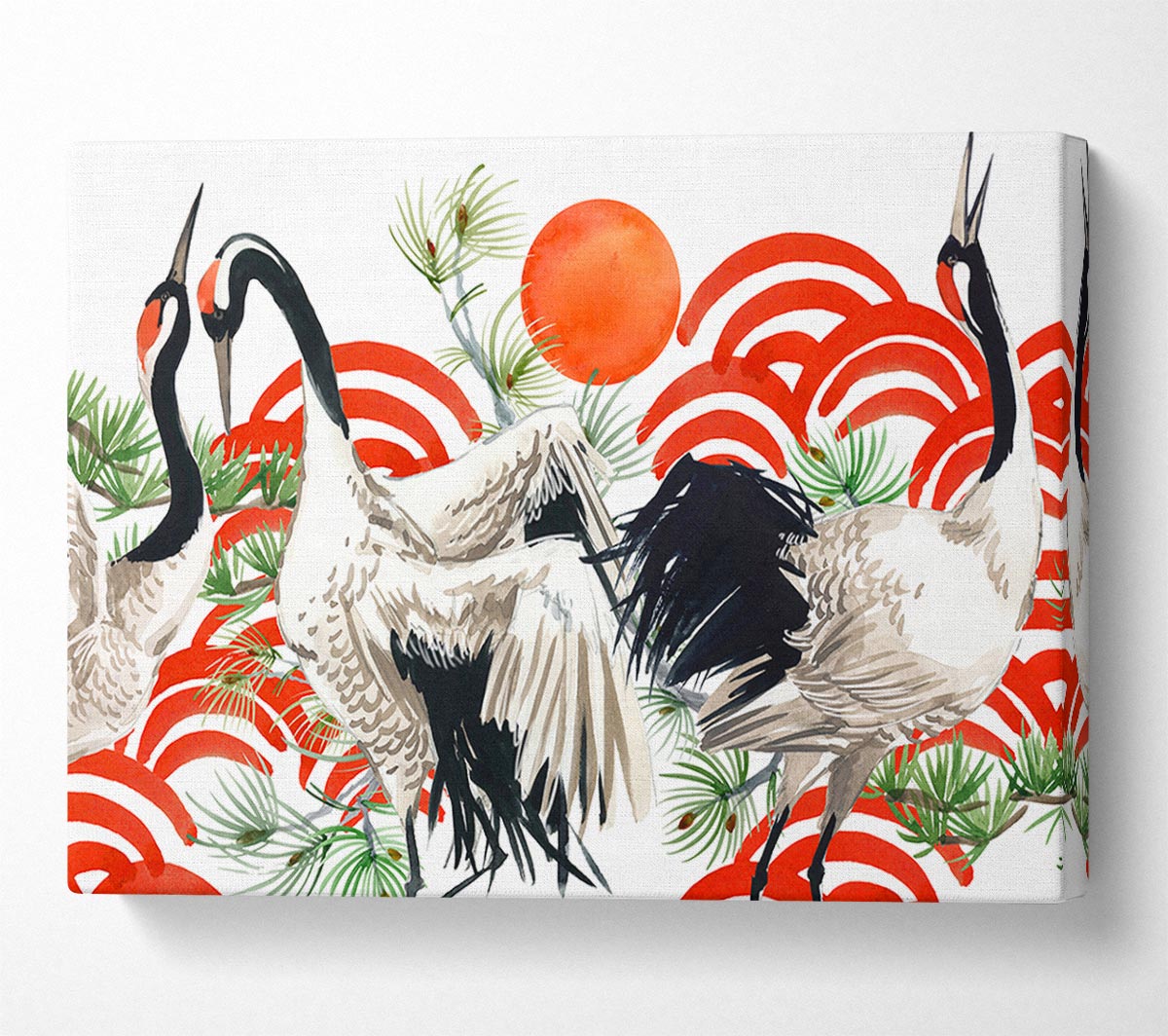 Japanese Stork Canvas Wall Art