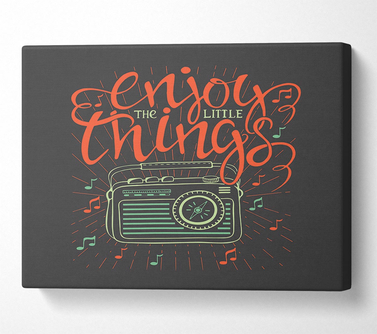 Enjoy The Little Things Music Canvas Wall Art