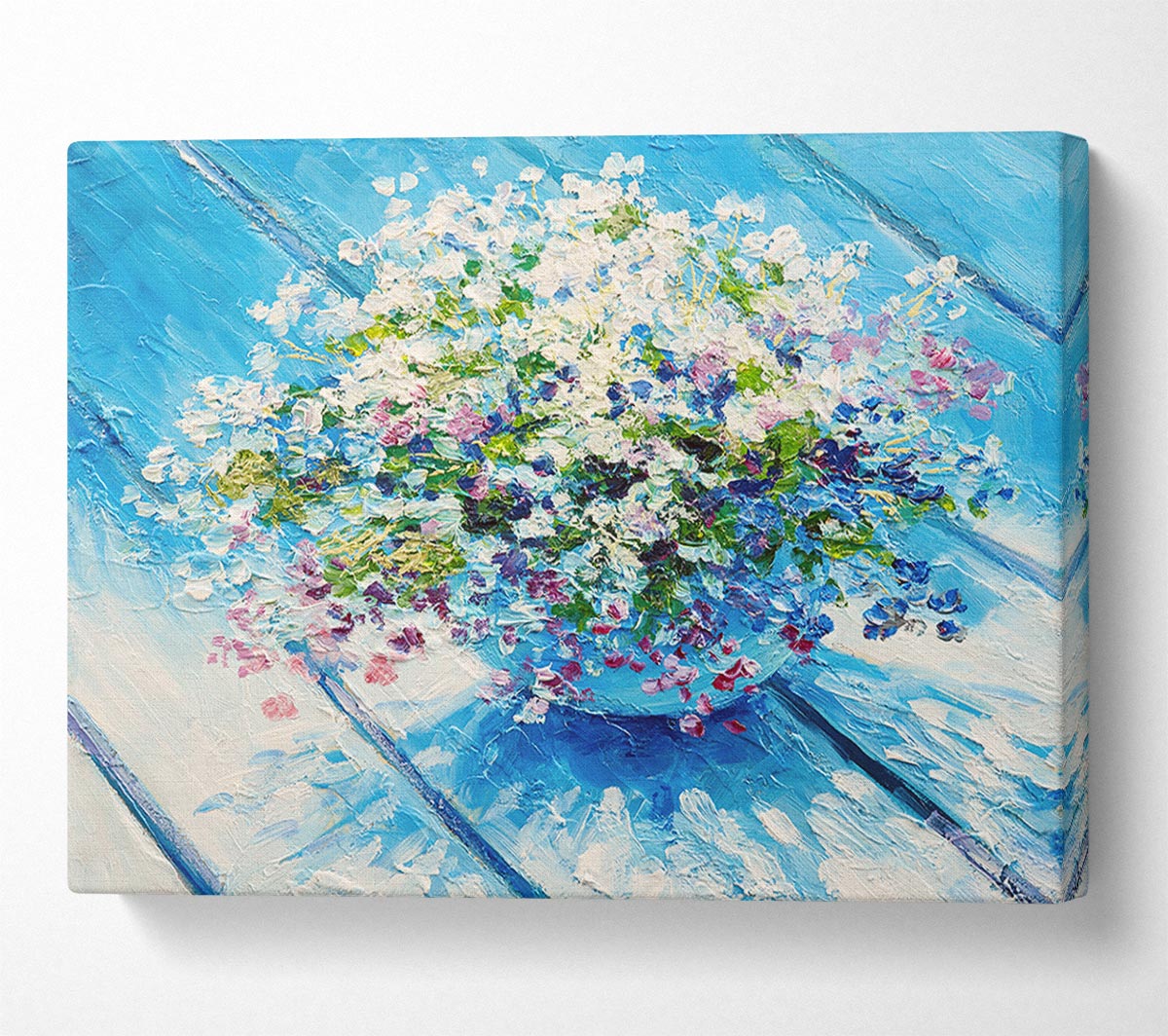 Dainty Flowers In A Vase Canvas Wall Art