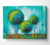 Three Round Trees Canvas Wall Art