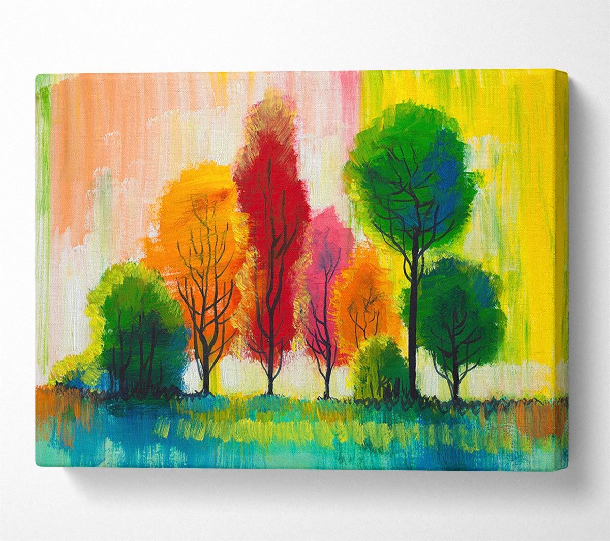 Autumn Vibrant Trees Canvas Wall Art