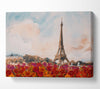 The Eiffel Tower Roses Canvas Wall Art