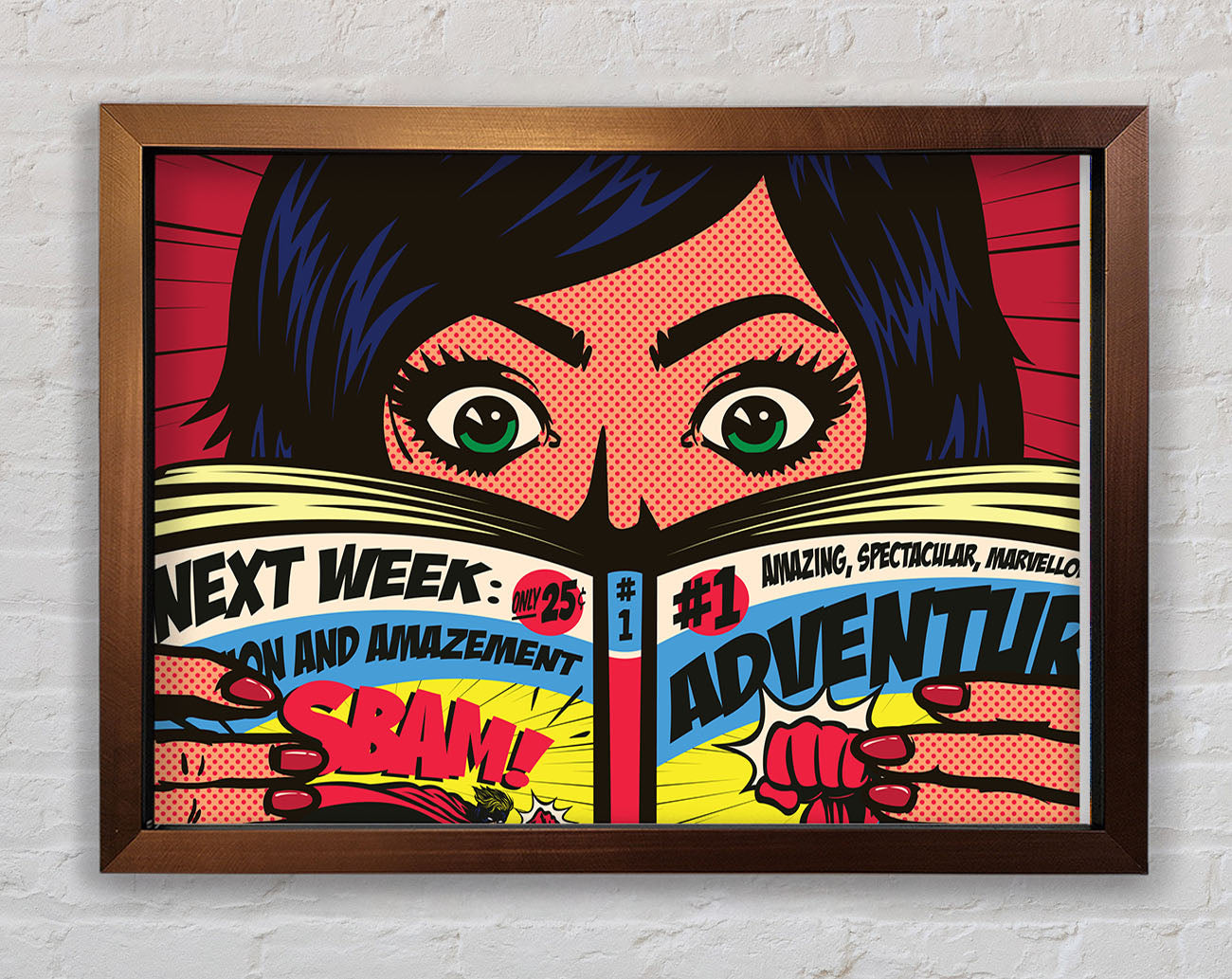 Comic Book Read Framed Wall Art