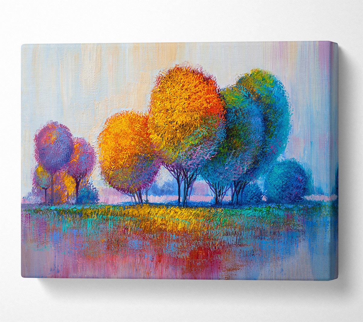 Trees In The Distant Canvas Wall Art