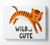 Wild And Cute Tiger Canvas Wall Art