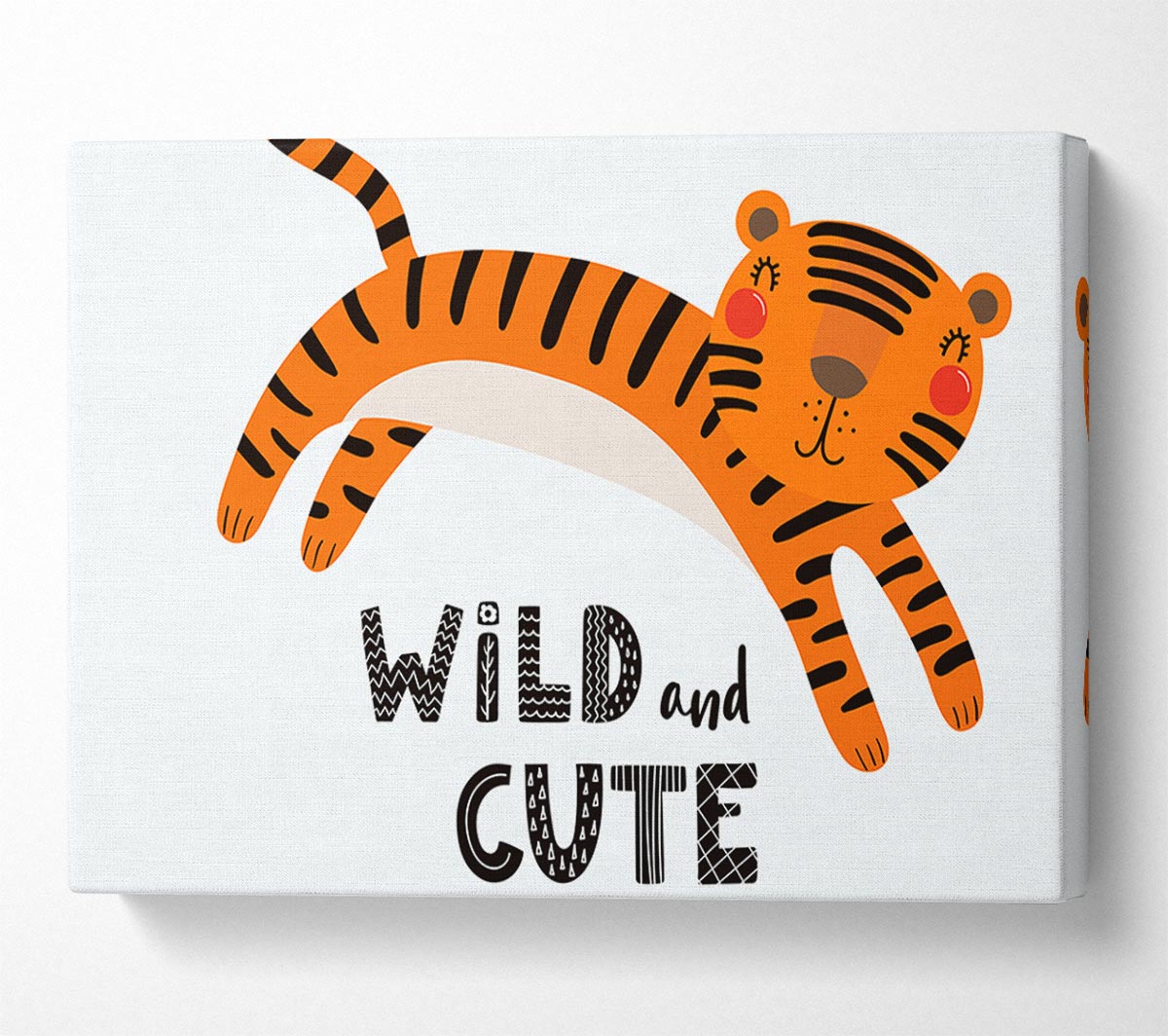 Wild And Cute Tiger Canvas Wall Art