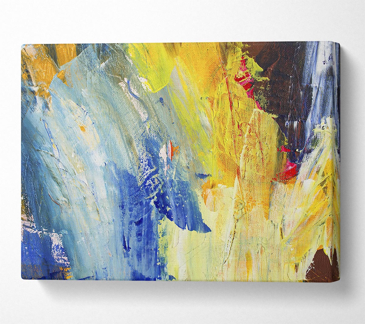 Hard Strokes Of Colour Canvas Wall Art