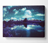 Lake Under The Night Sky Canvas Wall Art