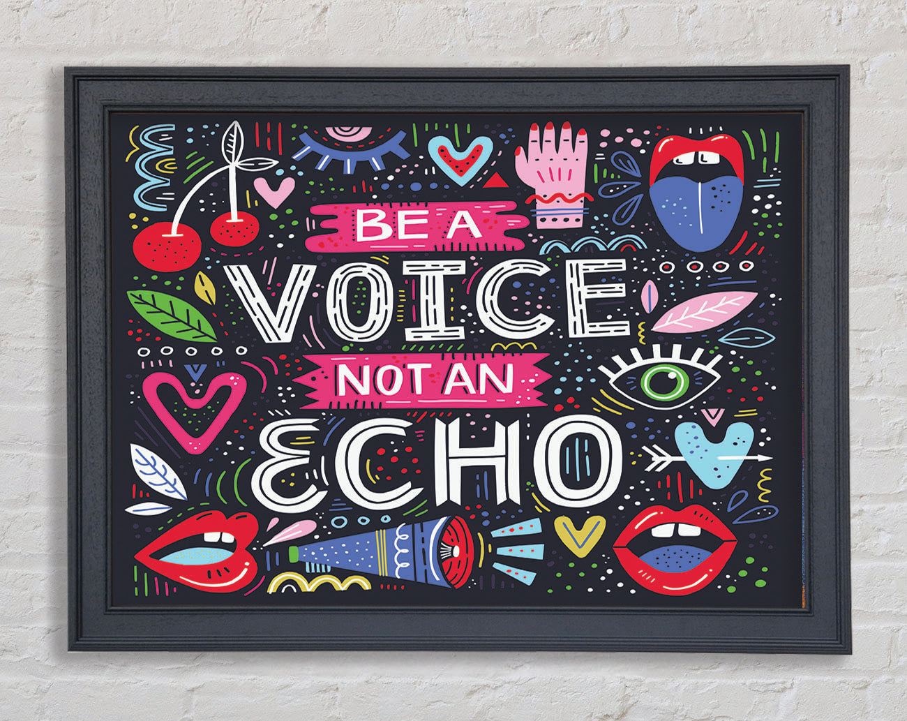 Be A Voice Not An Echo Framed Wall Art