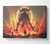 Demons Rise Above Warrior Canvas Wall Art