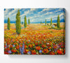 Field Of Trees And Flowers Canvas Wall Art