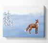 Fox In The Delicate Snow Canvas Wall Art