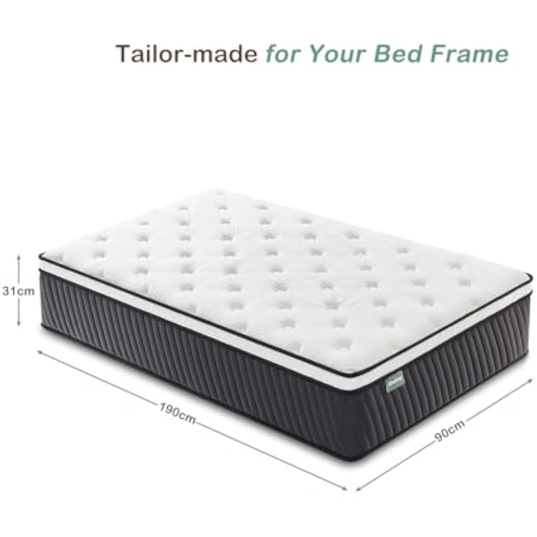 SZsuilong Single Mattress, 12 Inch 3FT Orthopedic Hybrid Mattress with Cool Gel Memory Foam and Individually Pocket Sprungs. (90x190x30cm, 3ft by 6ft3)