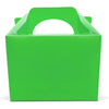 Lotus 50 x Children/Kids Plain Coloured Party Boxes Carry Food Meal Fun Picnic Birthday Wedding Favour/Baby Shower Party Halloween Trick or Treat Box Loot Bag (Neon Green)