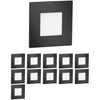 ledscom.de 12 LED Staircase Light/recessed Wall Light FEX for Indoors and Outdoors, Angular, Black, 85 x 85mm, Cool White