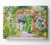 The British Garden Of Flowers Canvas Wall Art
