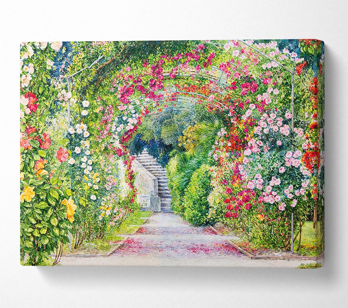 The British Garden Of Flowers Canvas Wall Art