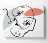 Abstract Line Drawing Faces Canvas Wall Art
