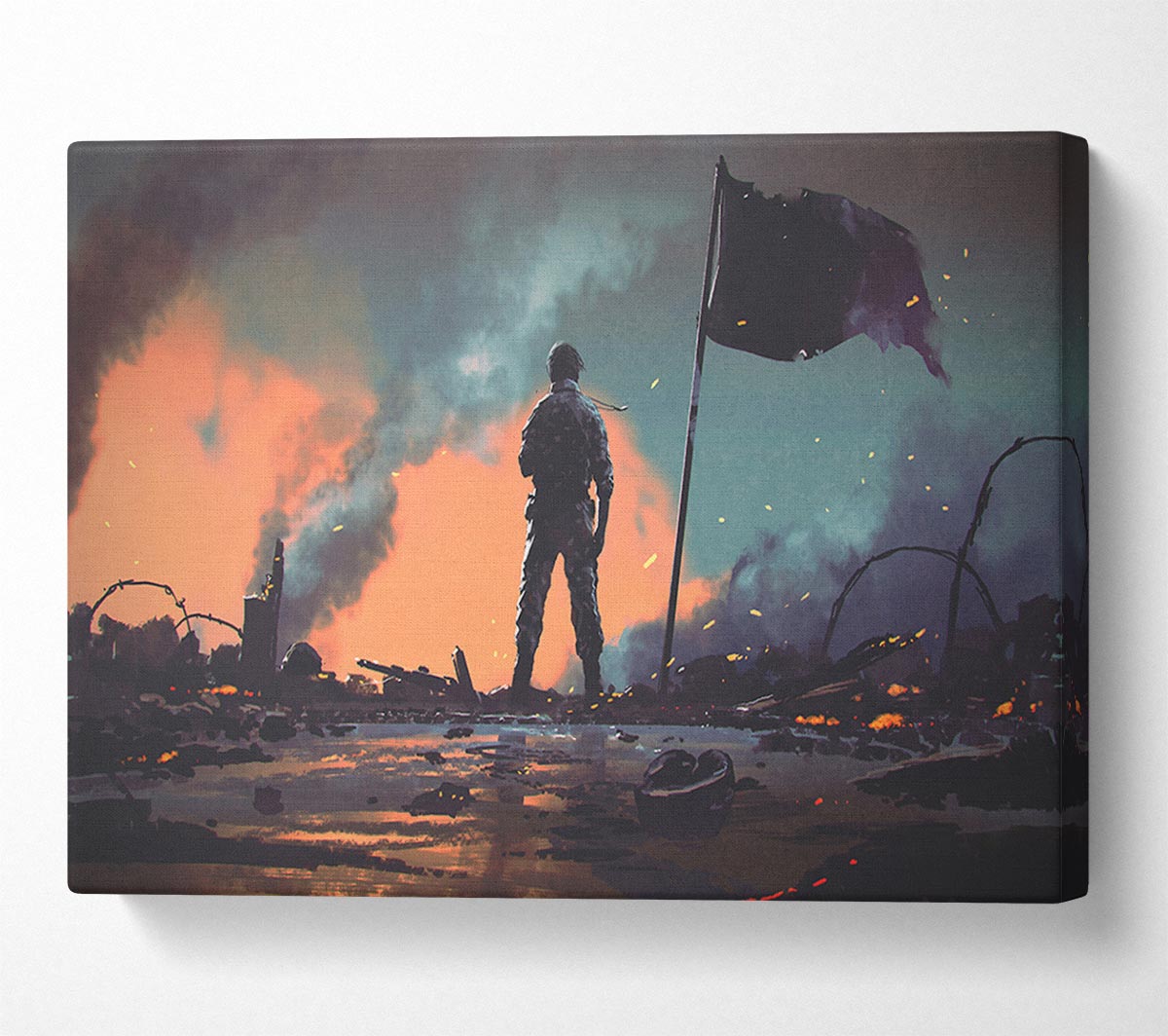 Amy In The Smoke Canvas Wall Art