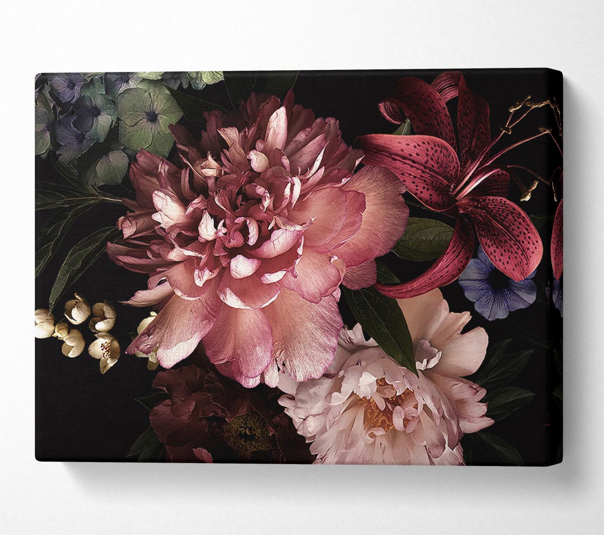 Flower Arrangement Dusk Canvas Wall Art